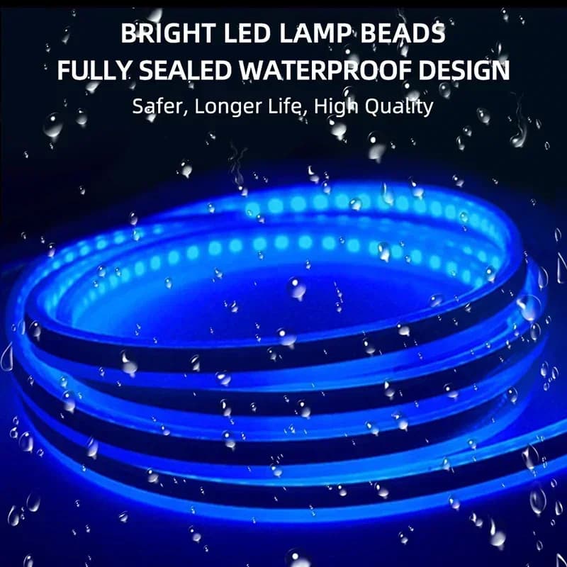 120cm 150cm 180cm Car Hood Light Strip Daytime Running Flexible LED Auto Decorative Atmosphere Ambient Lamps DRL