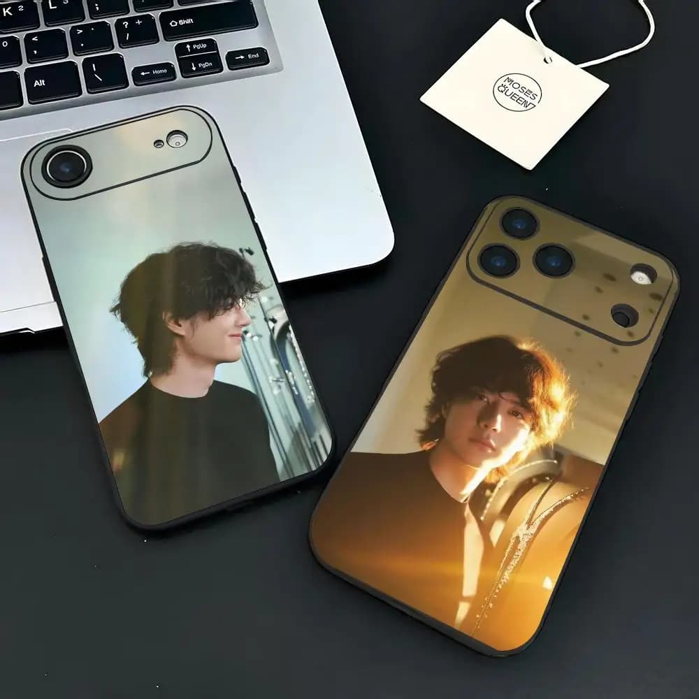 Custodia per telefono Stars Singer Actor W-Wang Yibo per iPhone 12-17 Air Plus Pro Max, satinata lucida, colorata, ottima idea regalo