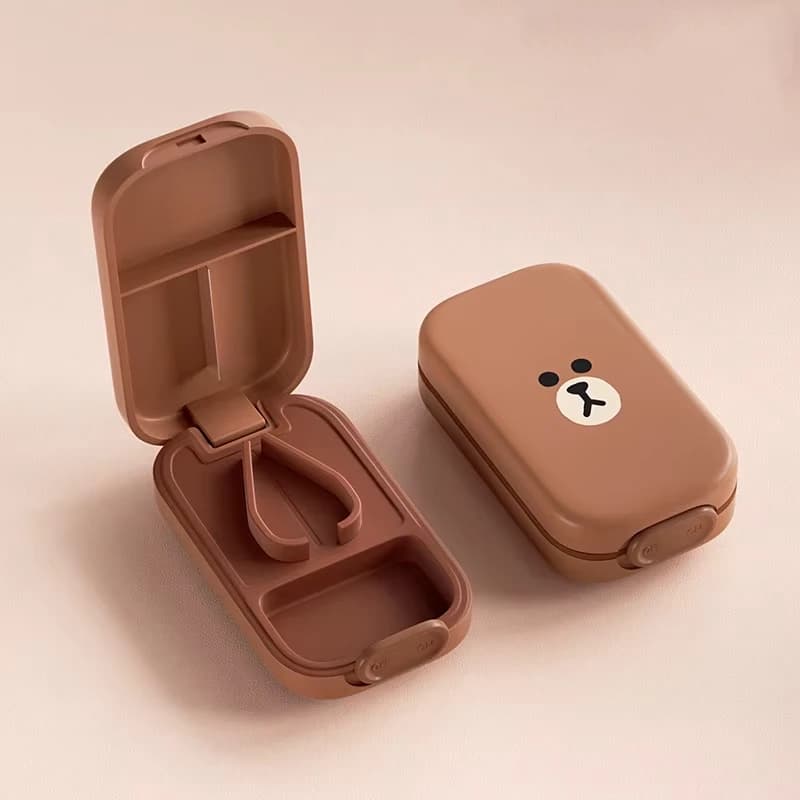 New mini towel rack with storage box Multiple precise towel Design to comics Portable for daily travel vitamin tablets