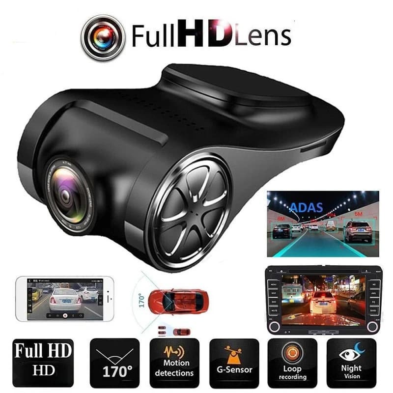 XZY USB Android: Navigatore per Auto con Schermo Grande, Dash Cam HD con Visione Notturna e Registratore di Guida ADAS
