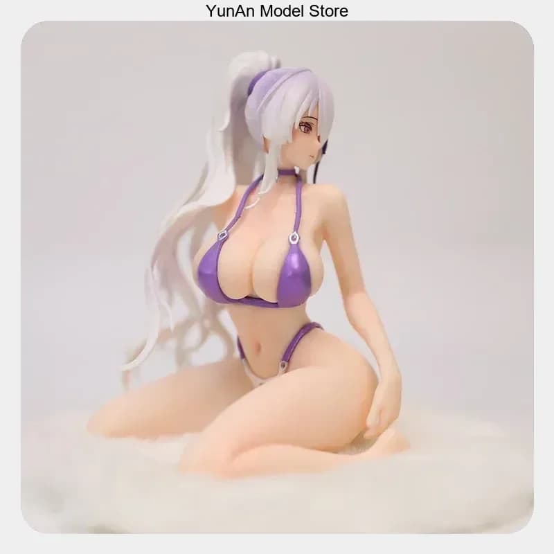 Statua Anime Modello 12.5cm Azur Lane Unzen in Costume da Bagno in Posizione Inginocchiata