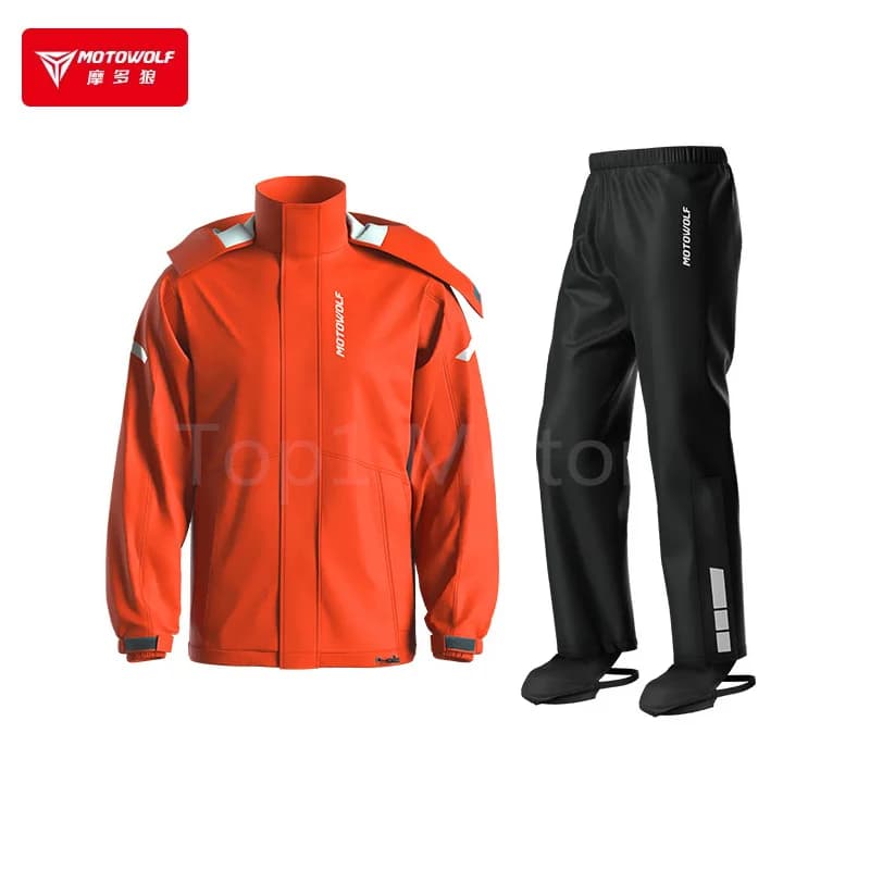 Uomo moto tuta antipioggia parka donna moto impermeabile antivento riflettente giacca impermeabile pantaloni scarpe copertura tasca cappello