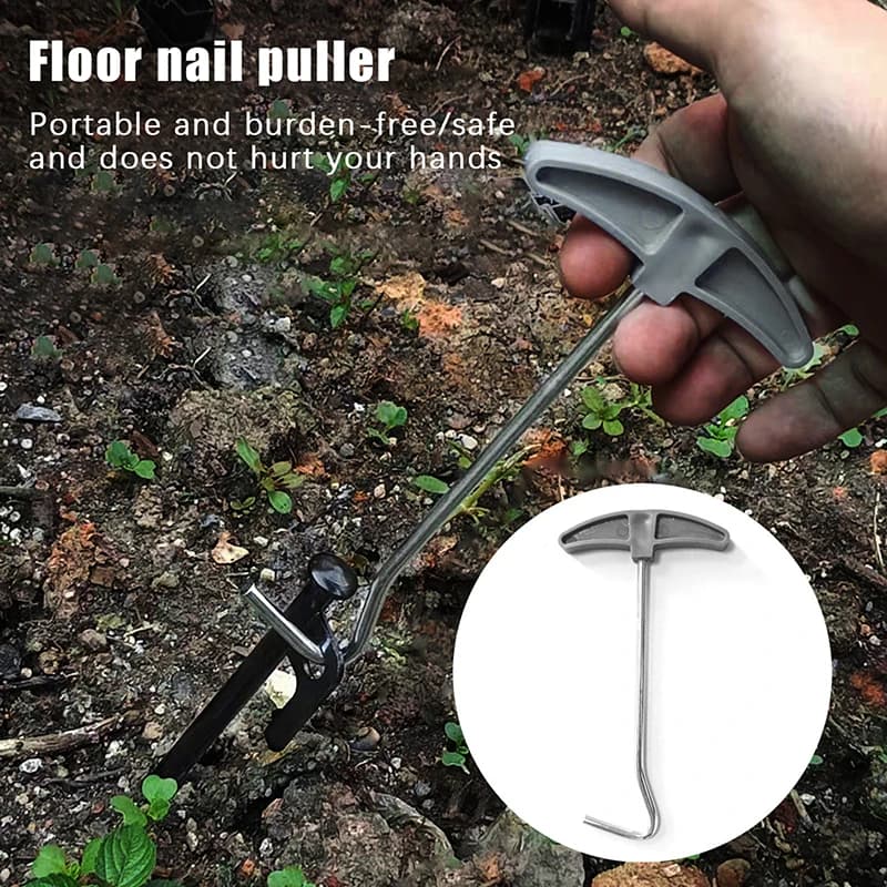 New 1pcs Outdoor Portable Tent Nail Puller Alloy Puller Perfect For Ground Tarps, Camping, Gazebo Tent Accessories Garden Tools