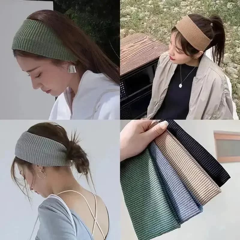 Fasce elastiche per capelli in tinta unita per donne e uomini Fascia per capelli Corsa Fitness Sport Fasce per yoga Accessori per fasce per capelli per ragazze