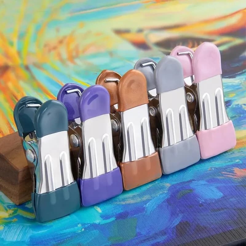 10 stainless steel laundry clips without trace hooks for soft clothes hangers for socks clip for hanging sheet for home closet