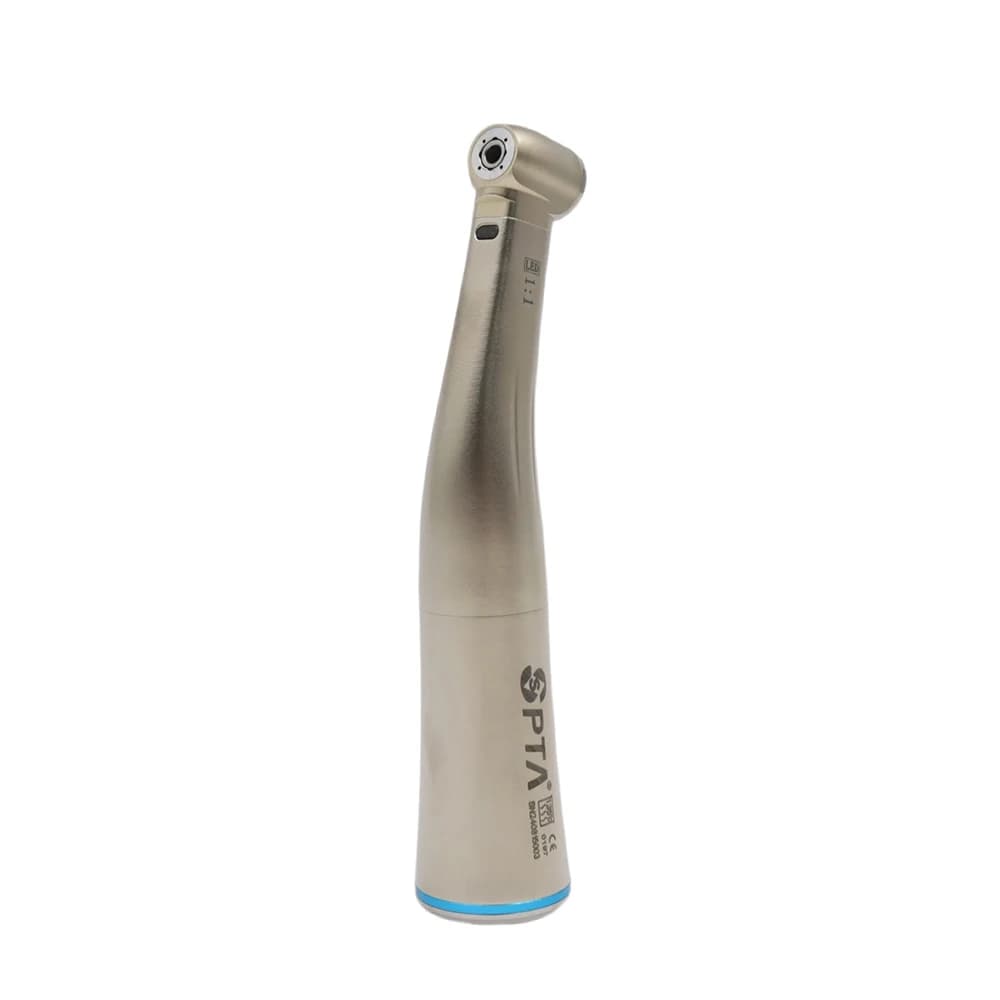 Supply of low-speed dental equipment 1:1 light air turbine handpiece LED blue ring stainless steel fiber optic 1:1