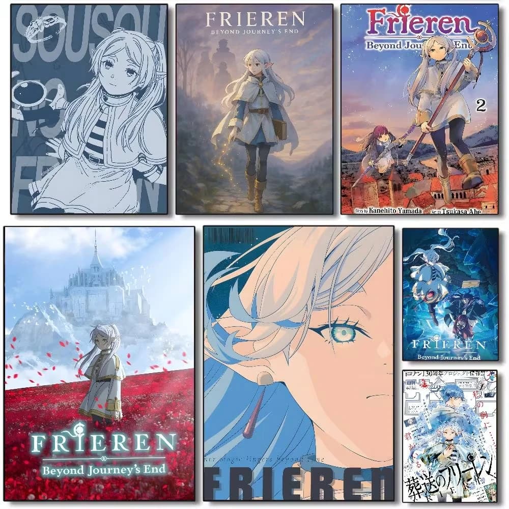 Oil Painting By Numbers Kits Anime Frieren Beyond Journeys End Paintings DIY Acrylic Paint By Numbers for Adults Home Decor