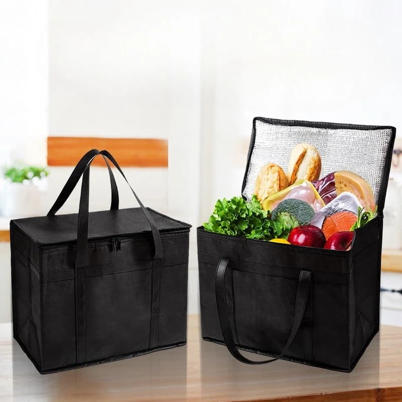 Borse termiche portatili isolate termicamente Grandi contenitori per il pranzo da campeggio all'aperto Bento Box Viaggi BBQ Pasto Bevande Confezione con cerniera Forniture per picnic