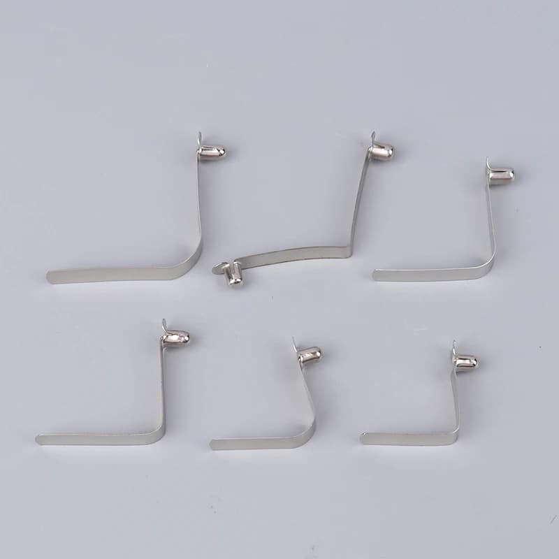 10 Pezzi Clip a Molla a Bottone Singolo a Blocco Rapido Tipo V in Acciaio per Tubi, Caravan, Pagaie da Kayak, Morsetti a Pressione, Perni per Pali da Tenda