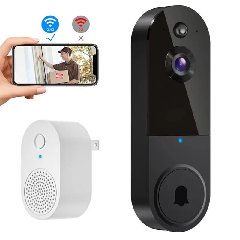 Campanello senza fili esterno Telecamera Wifi Citofono bidirezionale Video Rilevazione movimento Smart Home Telecomando Porta digitale Peepholes