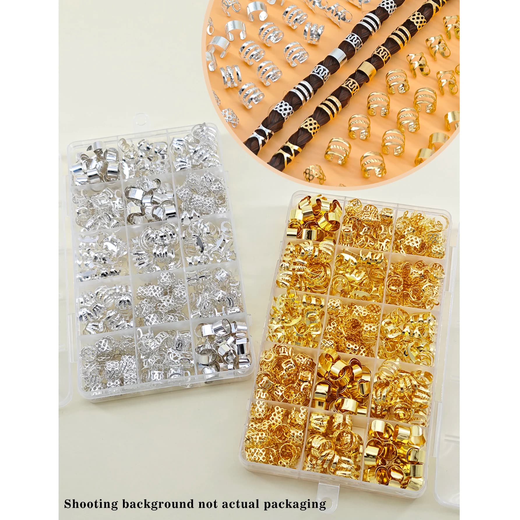 50/100PCS Hair Jewelry for Braids Dreadlock Accessories Braid Clips Locs Jewelry for Women Men Hair Accessories Braid Decoration