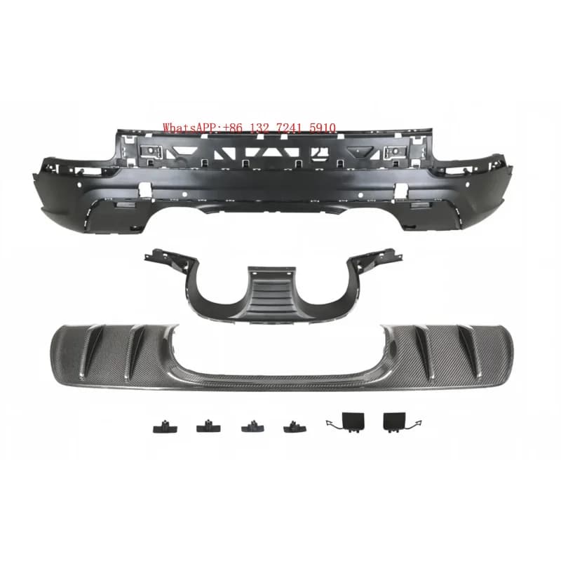 Rear Diffuser & Dry Carbon Fiber Trim