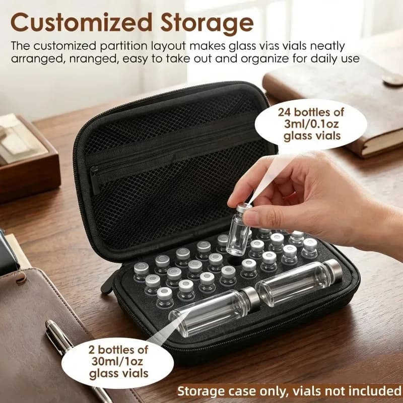 10-60 Grids Portable Insulin Cooler Storage Case Portable EVA Organizer for 10ml & 30ml Standard Vials Daily Outdoor Travel Use