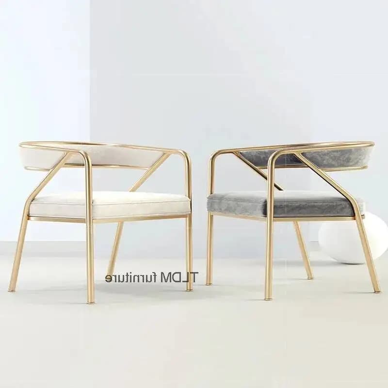 Set di Sedie in Pelle per Casa, Sedia da Pranzo di Lusso in Stile Nordico, Set di Mobili per Sala da Pranzo, Chaise Longue Nordica con Gambe