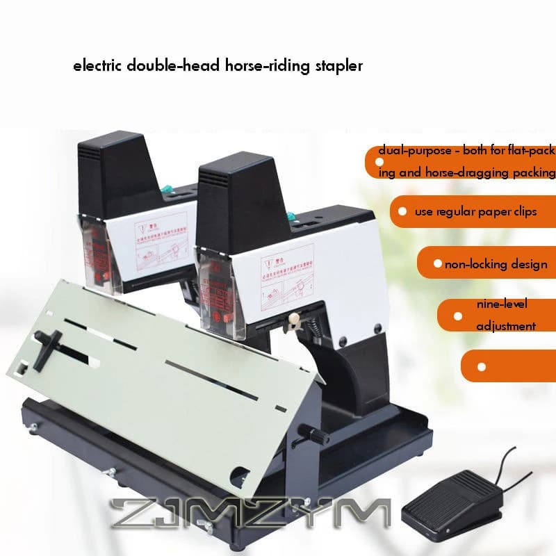 220V Saddle Binding Machine ST-105GTDouble Head Electricity Heavy Duty Stapler Machine Small Books Binding Stapler
