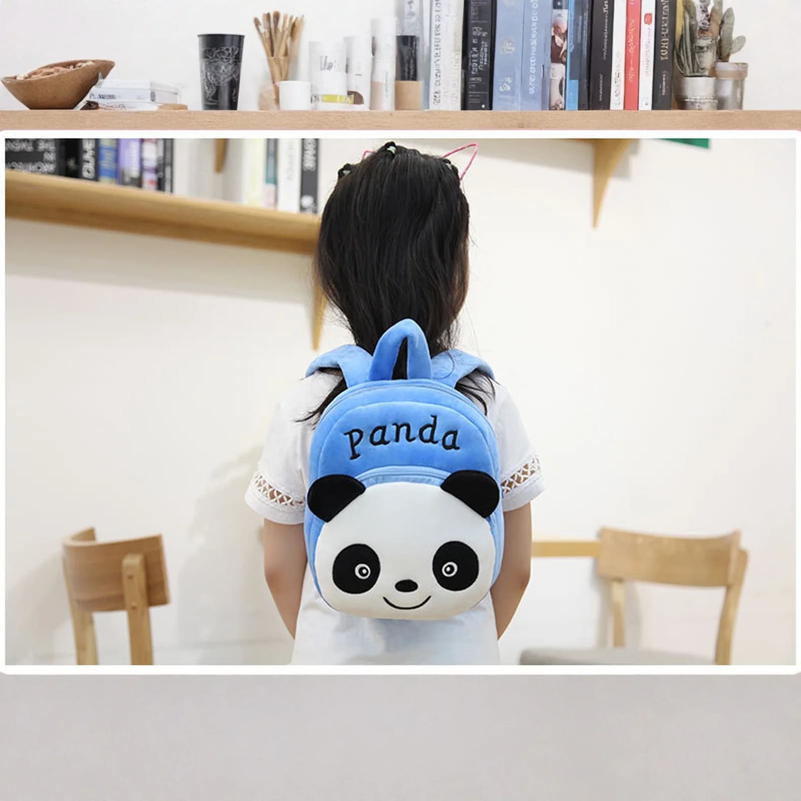 Mini Plush Panda Backpack Cute Cartoon Animal Bag for Kids Birthday Gift Toddler Pre-school Kindergarten Shoulder Bag