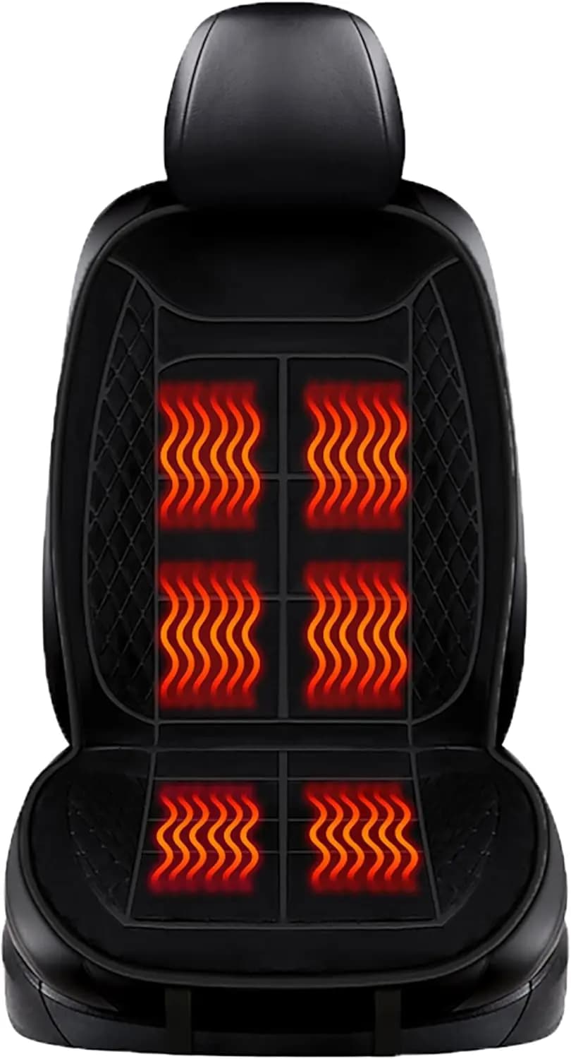 Cuscino Pieghevole per Sedile Auto con Fondo Antiscivolo, Portatile per Supporto Lombare - Nero (1 Pezzo)