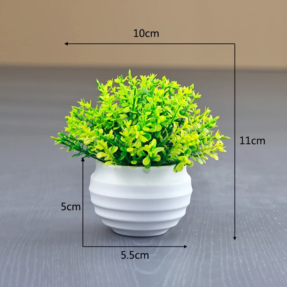 Fake Plants In Pot Plastic Artificial Flowers For Indoor Outdoor Tabletop Decor Realistic Faux Greenery Arrangement