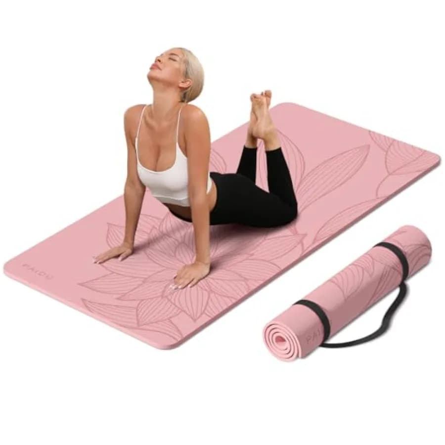 Large Yoga Mat-72'x36'x0.4' Extra Width ＆ Thick, Comfortable, Non-Slip Exercise Mat-Works Great on All Floor for Stretching, Yo
