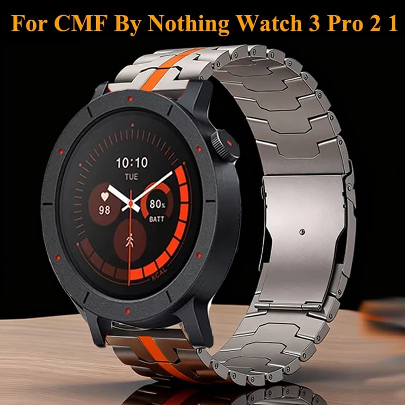22mm Luxury Stainless Steel Strap For CMF Watch 3 Pro Men Band Bracelet Wristband For CMF By Nothing Watch Pro 2 1 Metal Correa