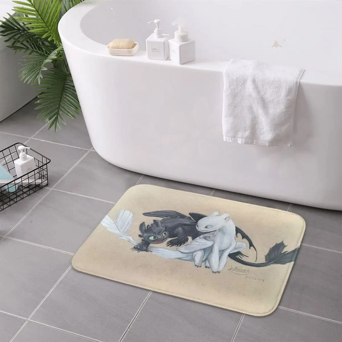 Anti-slip backpack without teeth and light, dust mat, for kitchen entrance, home bathroom, mats