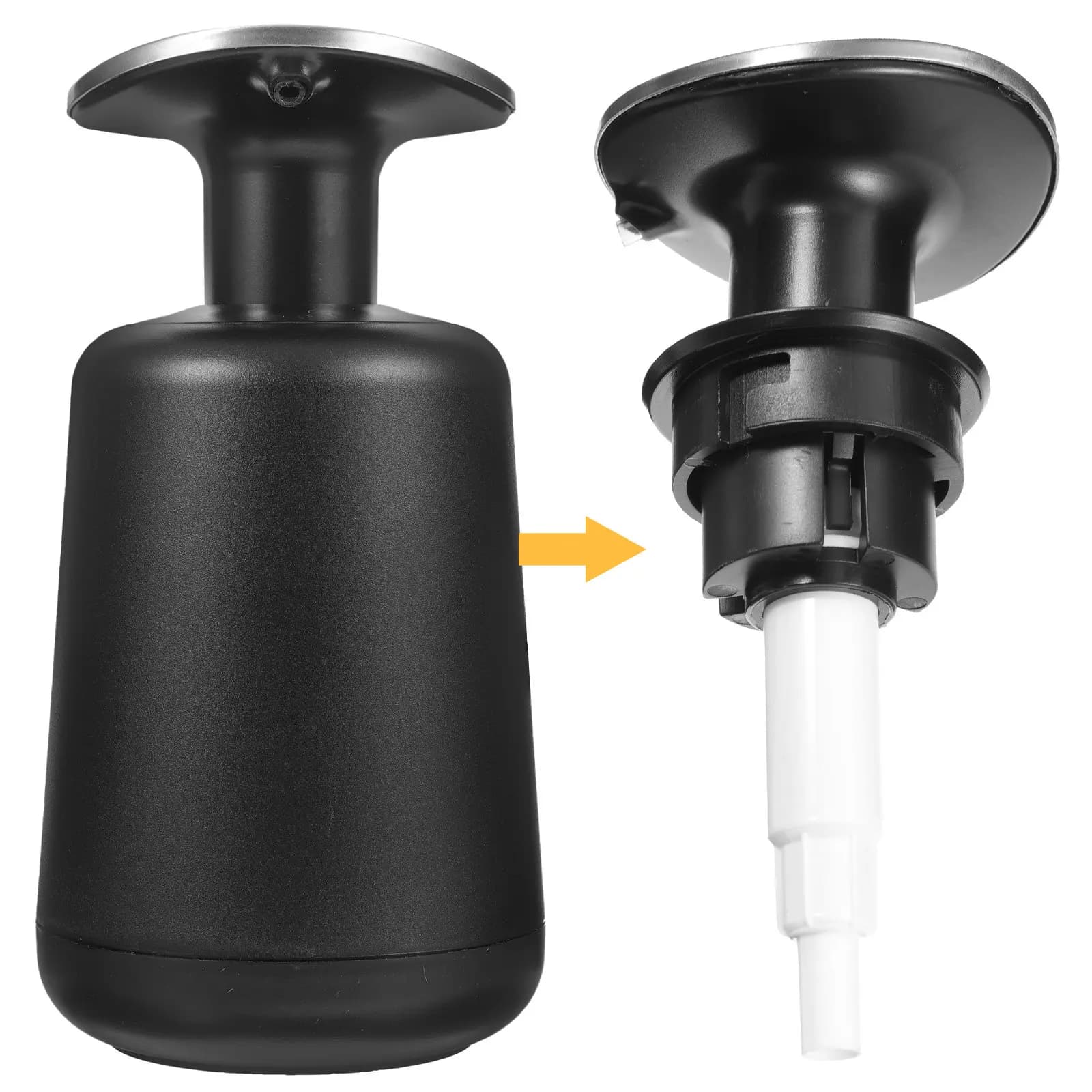 Dispenser di Sapone in Plastica Portatile Ricaricabile per Cucina e Bagno, Bottiglia per Sapone Liquido e Gel Doccia con Pompa a Pressione