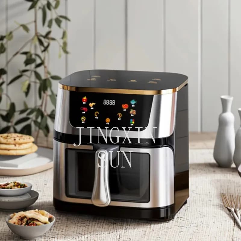 Electric Air Fryer Home Baking Precise Temperature Control Touch Color Screen