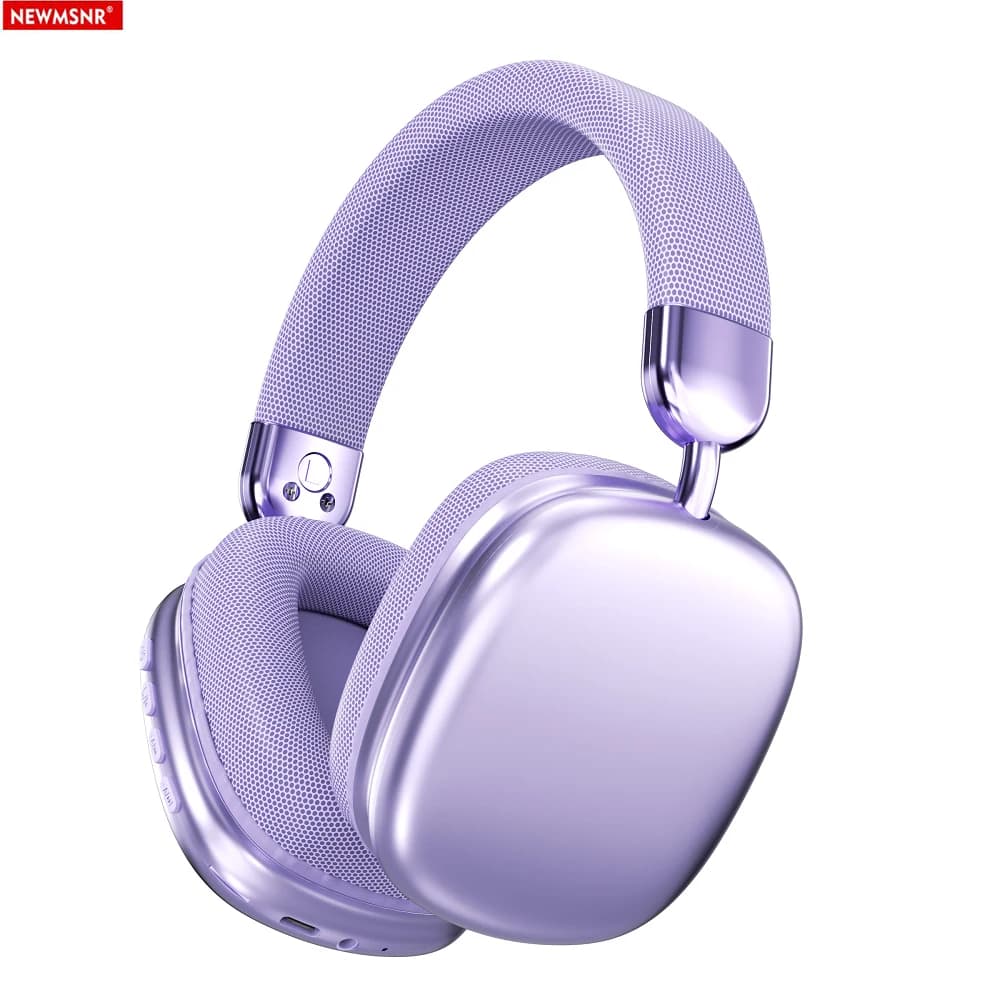 Cuffie audio surround originali 9D Cuffie Bluetooth wireless in metallo con auricolari da gioco con riduzione del rumore con microfono HD per iPhone