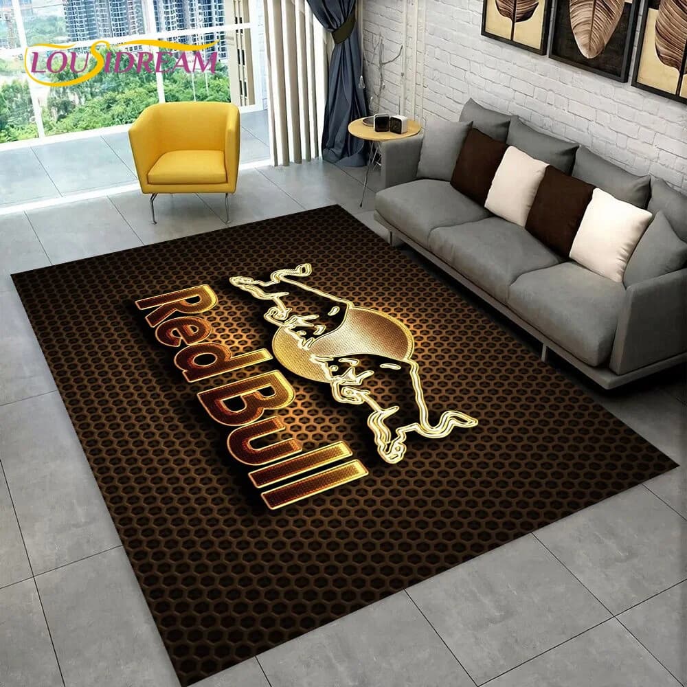 Tappeto 3D R-Red-Bull Energy HD per soggiorno, camera da letto, decorazione per la casa, tappetino antiscivolo per divano, zerbino, moto