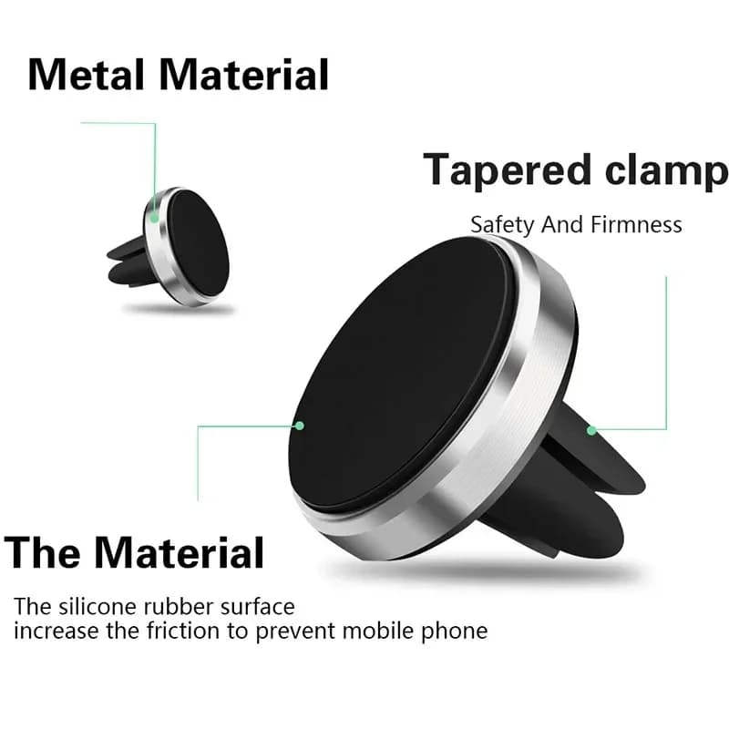 Supporto magnetico per telefono per auto per telefono nel supporto per presa d'aria per auto Supporto magnetico universale per smartphone mobile per iPhone Samsung