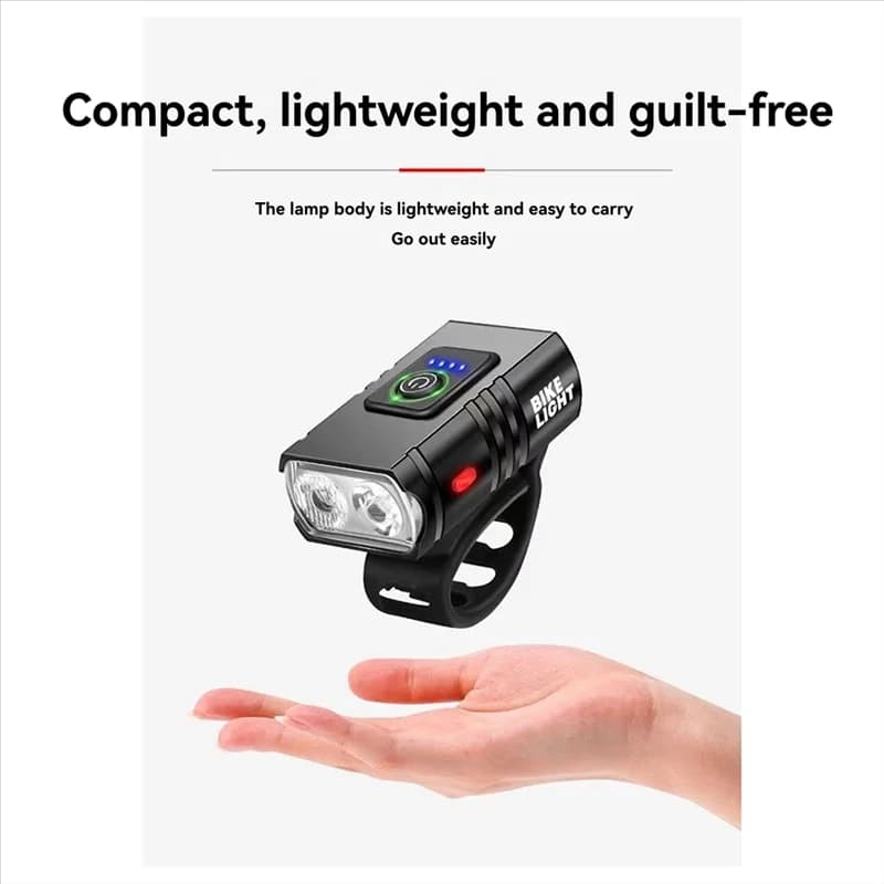 A61P 2 LED Luce anteriore per bicicletta Tipo-C Faro per bicicletta ricaricabile Faro per bici da strada per mountain bike