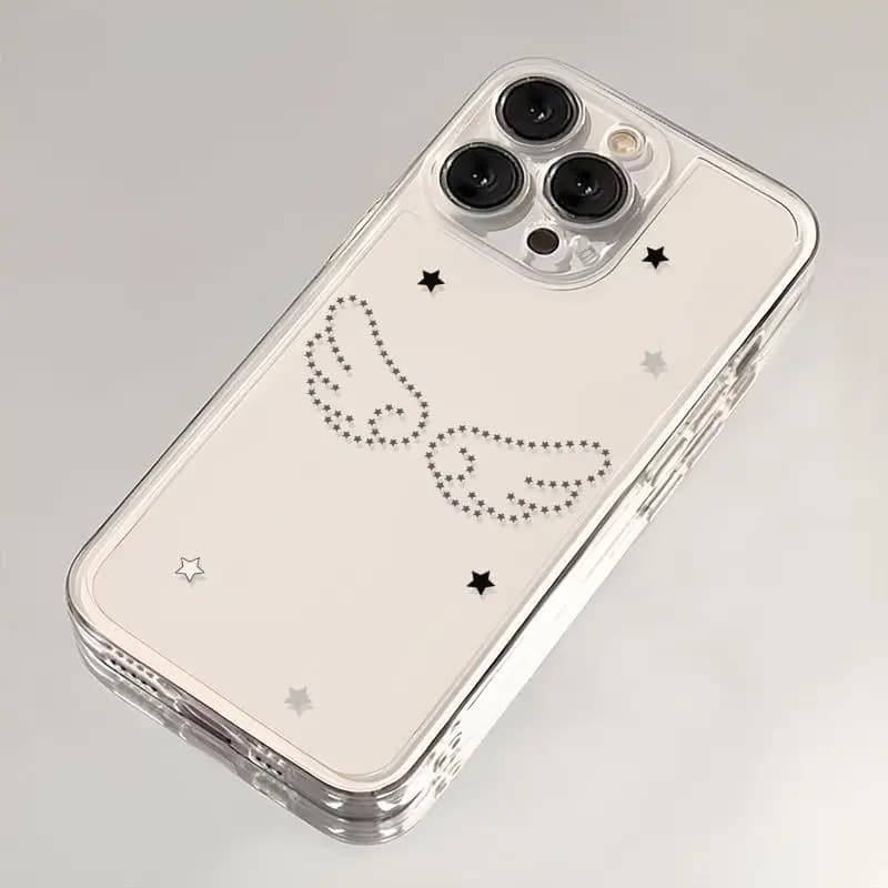 Custodia per telefono Star Angel Wings per iPhone 17 Air 16 E 15 14 13 12 11 XXS XS XSMAX Plus Pro ProMax Mini Anti-caduta Paraurti Cover