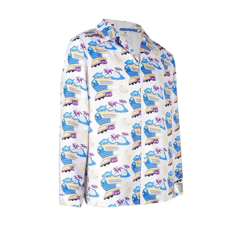 Back to the Future Doc Brown Cosplay Costume Cuff Men Casual T-shirt Long Sleeved Halloween Carnival Dresses Su5;c,8'z