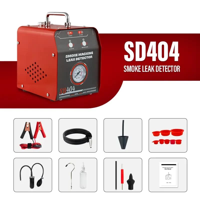 Rilevatore di Perdite di Fumo per Auto SD404 Tester di Perdite EVAP Diagnostico Automobilistico Generatore per Test di Tenuta dell'Aspirazione