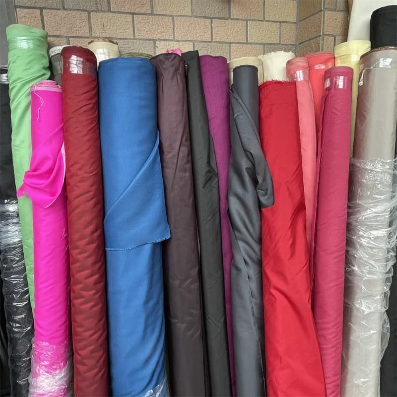 Tessuto in Seta Dupion Tinta Unita per Cucito Fai-da-Te, Abiti, Camicie, Lenzuola, Moda, Materiale per Abbigliamento al Metro