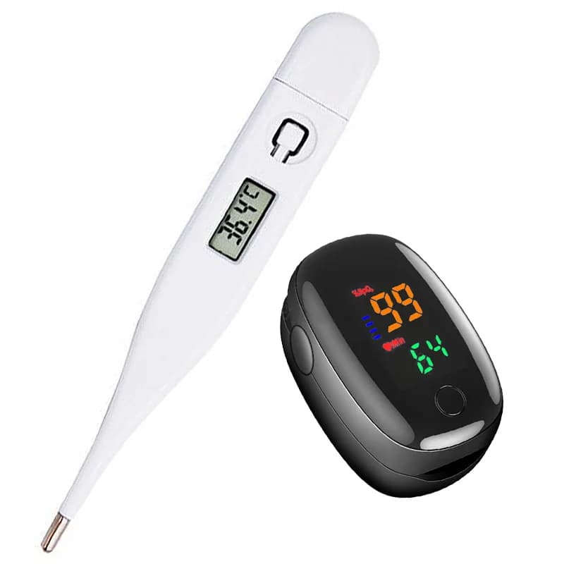 Digital Thermometer for Newborns with Pulsossimeter, Accurate reading of Oral Temperature and Axilla, Fever Alarm