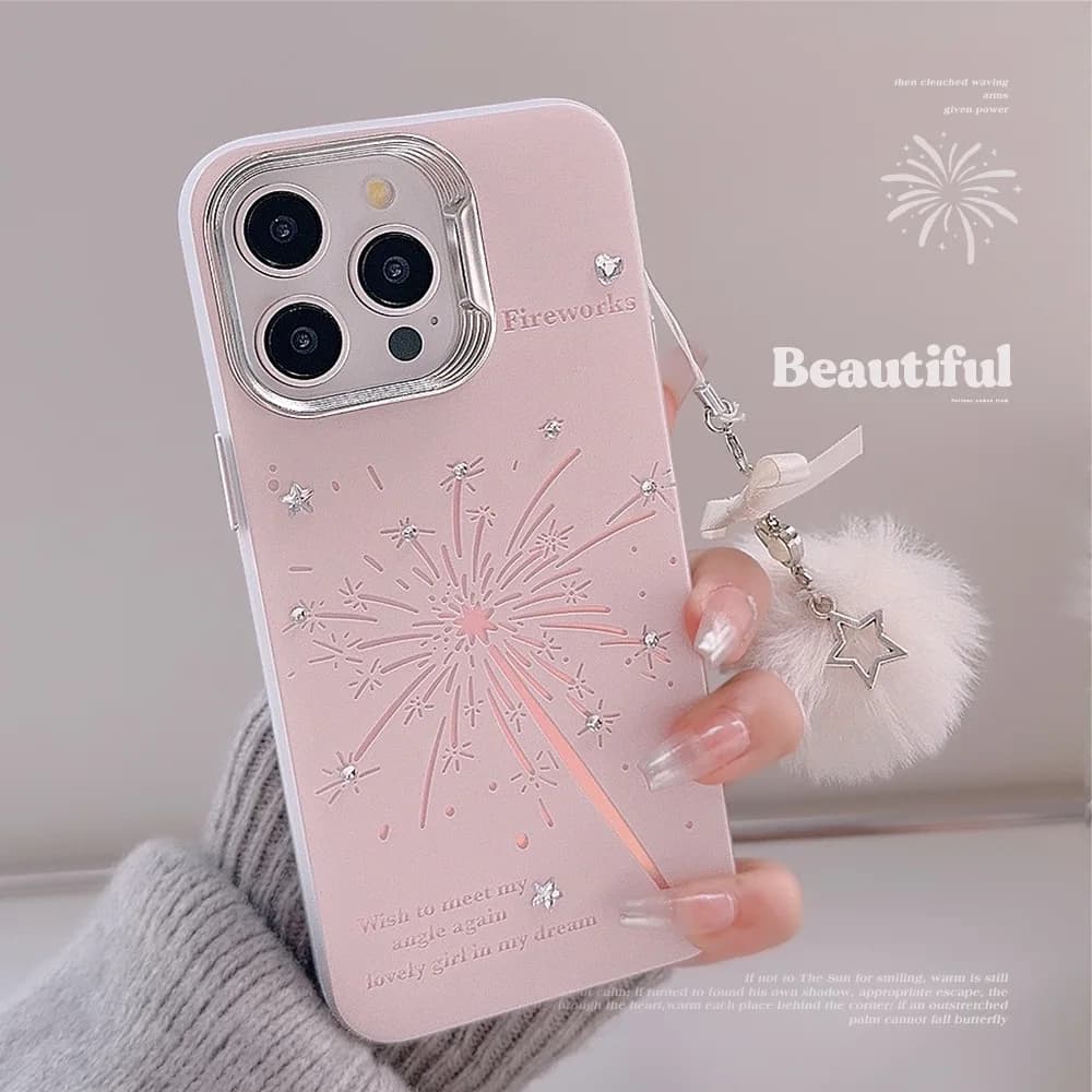 IPhone 11/12/13/14/15/16/17 Pro Max Air Plus INS Phone Case with Korean Romantic Anti-Grace Flower