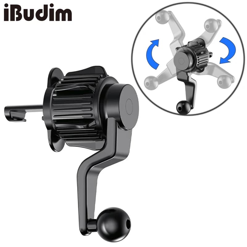 17mm Ball Head Base Car Air Vent Clip for Car Phone Holder Stand Universal Metal Hook Car Air Outlet Phone Bracket Accessories