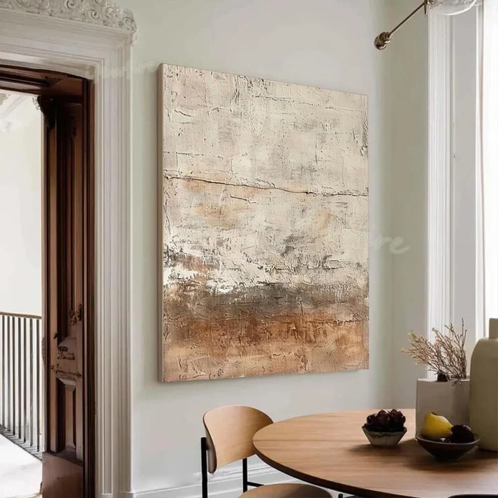 Modern Abstract Oil Painting 100% Handmade Warm Color Thick Paint on Canvas Wall Art Picture Decor Living Room Home Image Mural