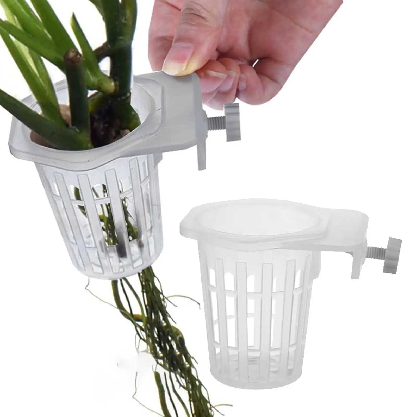 2 Pezzi Contenitore per Piante Acquatiche, Cestello Idroponico, Supporto per Erbe Acquatiche, Vaso per Fiori, Accessori per Acquario