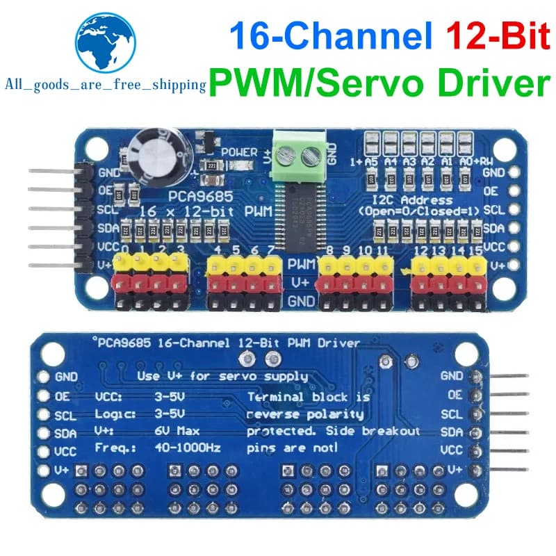 TZT 1/3PCS PCA9685PW 16 Canali 12 bit PWM/Servo Driver-I2C interfaccia PCA9685 modulo Raspberry pi scudo modulo servo scudo