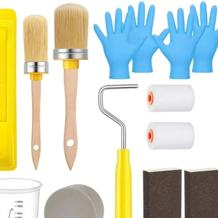 21 Piece Paint Brush Roller Set Wood Handle Foam Roller For Cabinet Furniture Painting Home Renovation Tools Kit