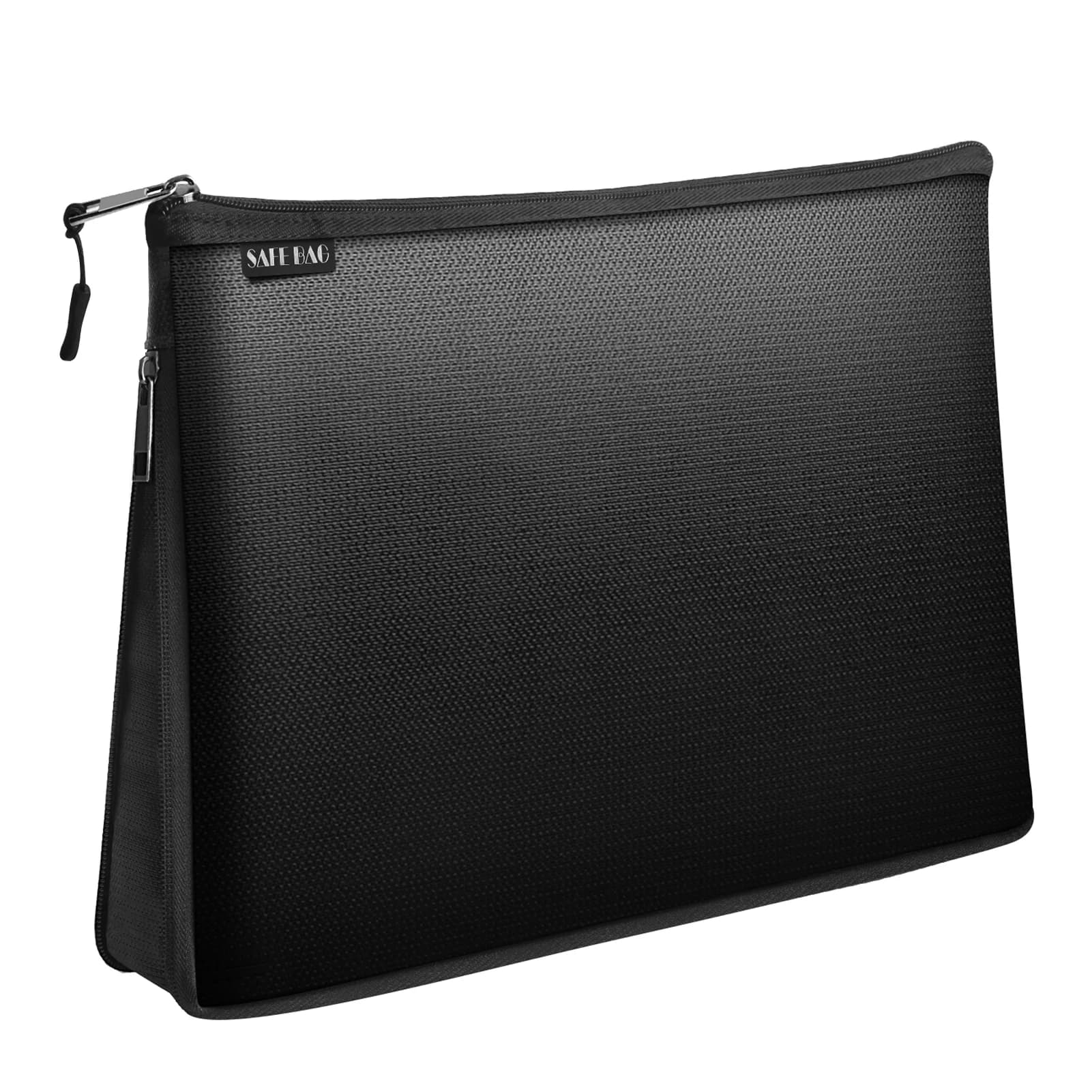 Borsa Portadocumenti A4 Sicura, Resistente al Fuoco e all'Acqua, Espandibile 2.7IN, con Cerniera, Porta Soldi e Tasca Portaoggetti