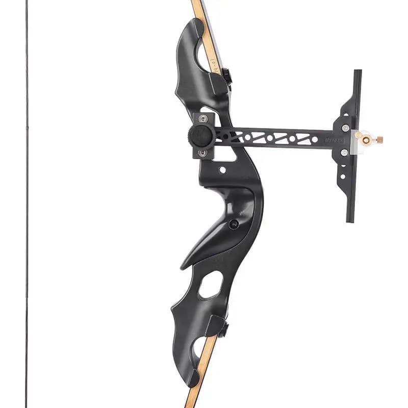 Tiro con l'arco Arco ricurvo Bersaglio Sight TR1001 Forma a T regolabile con perno ad anello per la gamma di pratica di caccia in stile arco Takedown