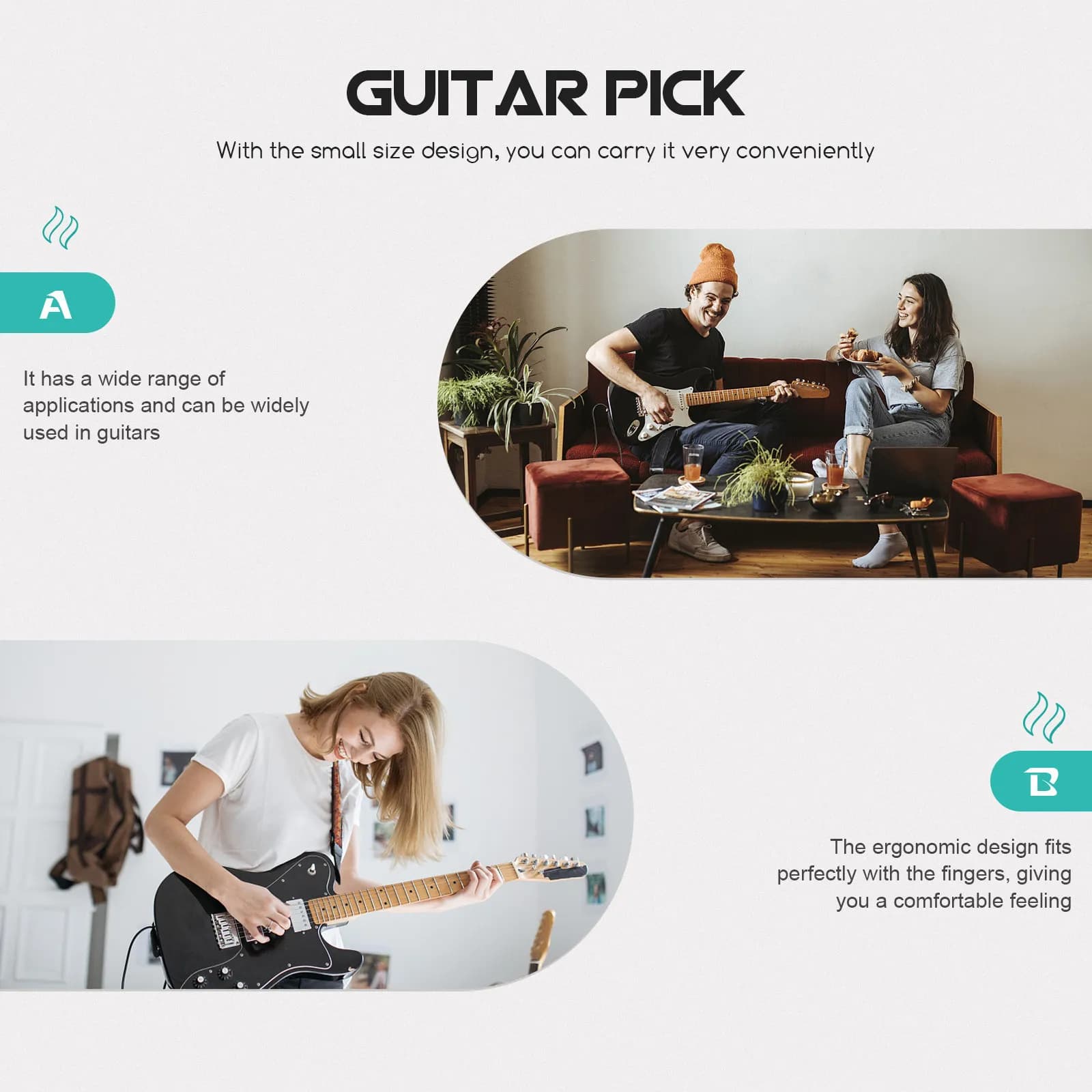 Set di 1 plettro per chitarra in lega di zinco resistente, impugnatura antiscivolo, plettro per chitarra di lunga durata per basso elettrico acustico