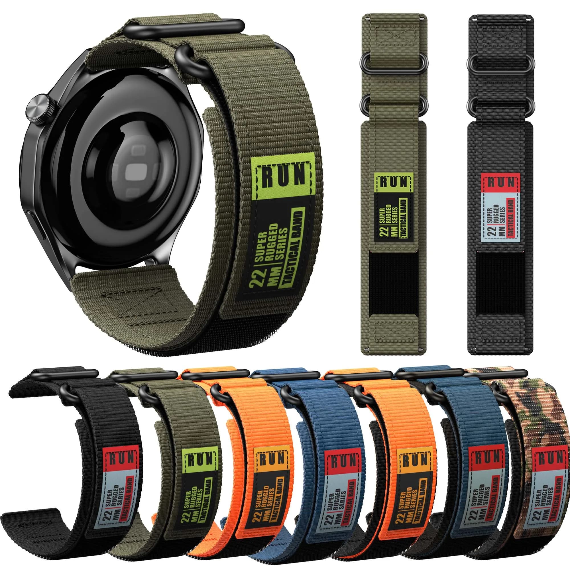 Cinturino per orologio in nylon da 22 mm per Garmin Forerunner 745 per Huawei/Samsung Cinturino universale da 22 mm per Garmin vivoactive 3 MUSIC