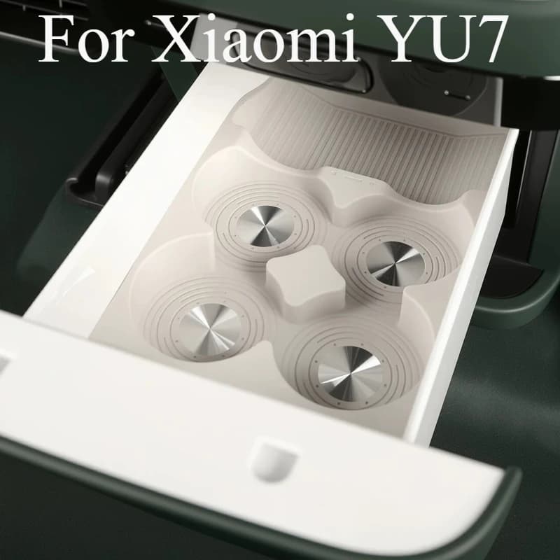 For Xiaomi YU7 Car Refrigerator Storage Box Organizer Mat – Silicone Non-Slip Fridge Liner Tray, Anti-Scratch Protective Pad