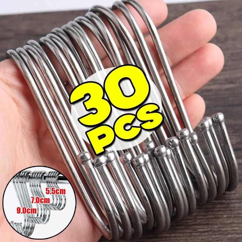 10/30 pieces S-shaped hooks made of multifunction stainless steel clothes hangers towels kitchen bathroom hooks hangers