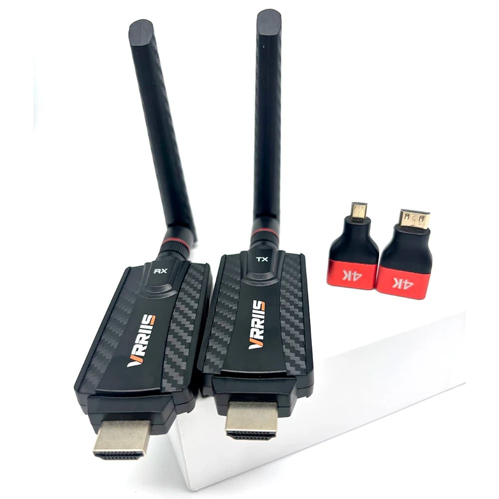 Trasmettitore e Ricevitore Video HDMI Wireless WiFi 200m, Adattatore Display 5G per PC, Fotocamera, Laptop a Proiettore, Monitor, TV