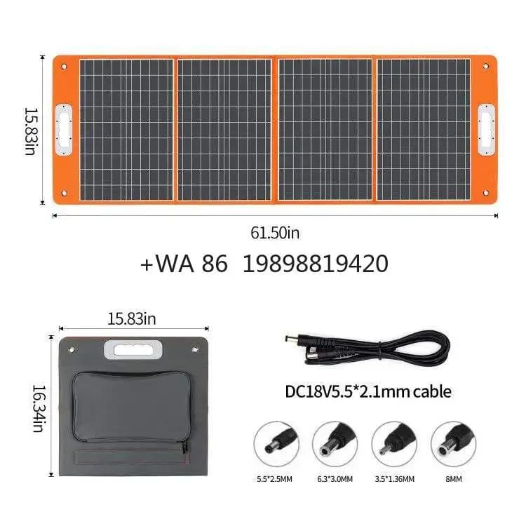 Kit pannello solare pieghevole leggero monocristallino 100W 200W Pannelli solari portatili pieghevoli per campeggio all'aperto